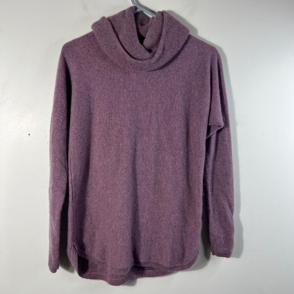 Womens Max Studio 2 Ply Cashmere Turtleneck Sweater Purple‎ S